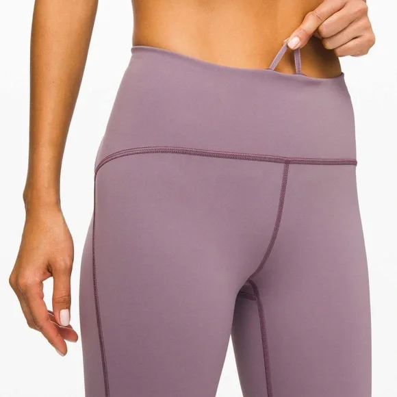 Lululemon Train Time Pants 7/8 Lavender Mulberry Leggings 25” size 10 - Picture 3 of 13